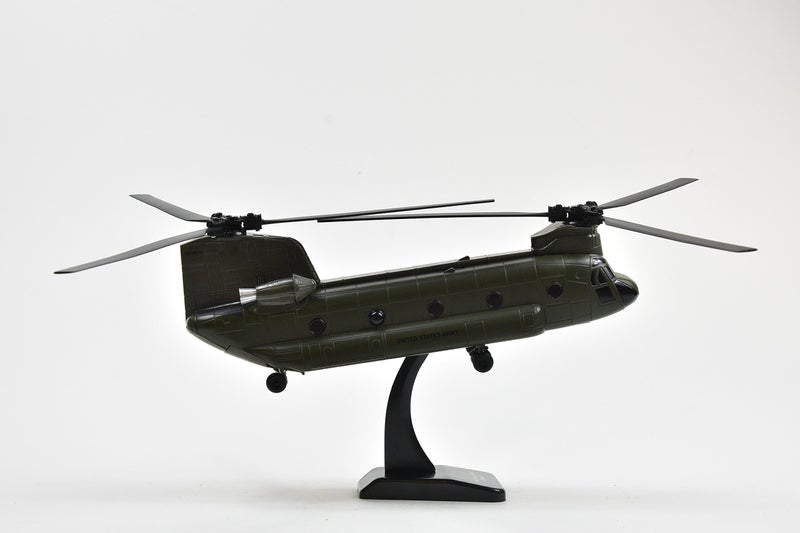 NewRay New Ray Boeing CH-47 Chinook Aircraft United States Army Olive Drab Military Mission Series 1/60 Diecast Model - Image 3