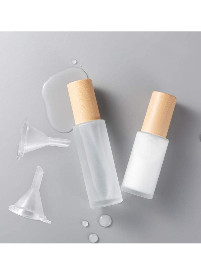 KASTWAVE 24 Pack Mouth Clear White Plastic Filter Funnel Oil Funnels Mini Clear Plastic Funnels for Fragrance Essential Oils Lab Bottle for Kitchen/Laboratory/Garage/Car Liquids  - Image 2