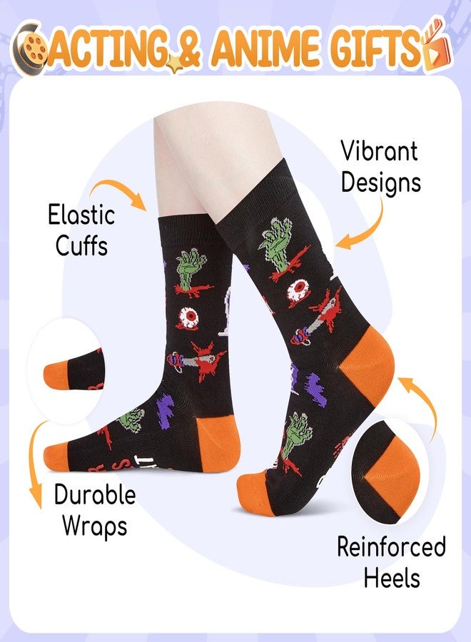 Zmart Horror Movie Lovers Gifts - Scary Movie Socks for Men Women Teens, Halloween Night Home Alone Socks - Image 2