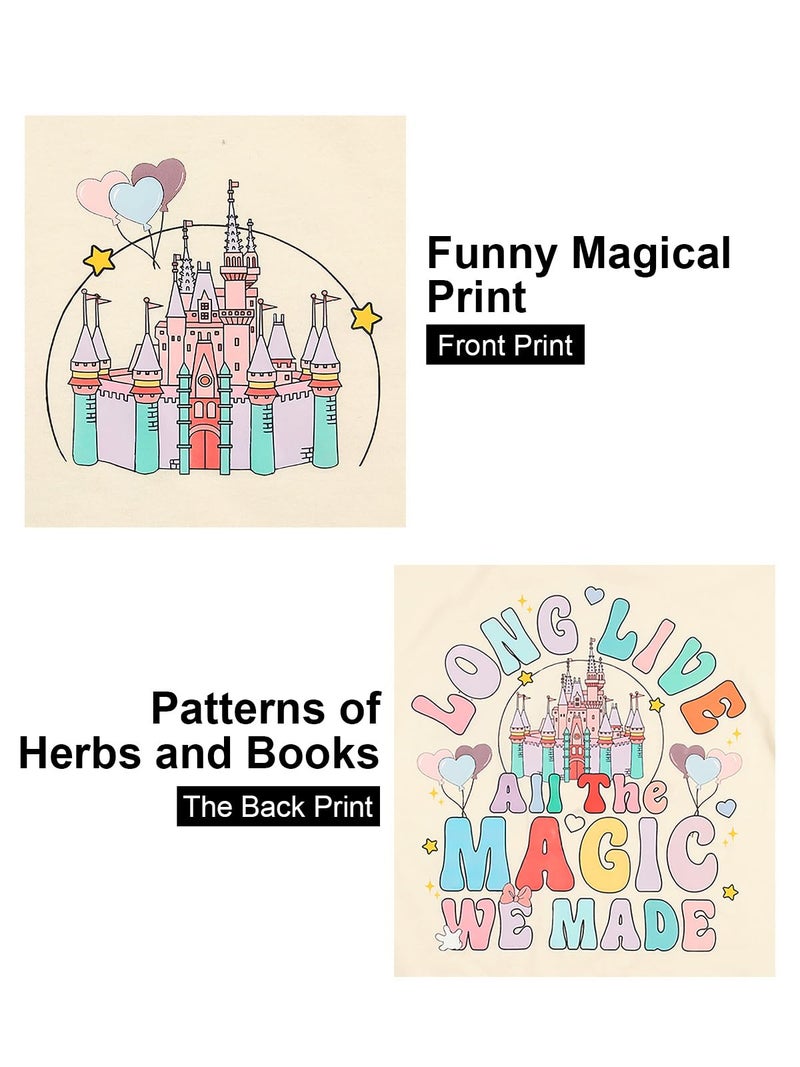 LUKYCILD Magical Shirt Magic Kingdom Shirts: Long Live All The Magic We Made Tshirt Holiday Castle Graphic Tee Family Vacation Top Apricot - Image 4