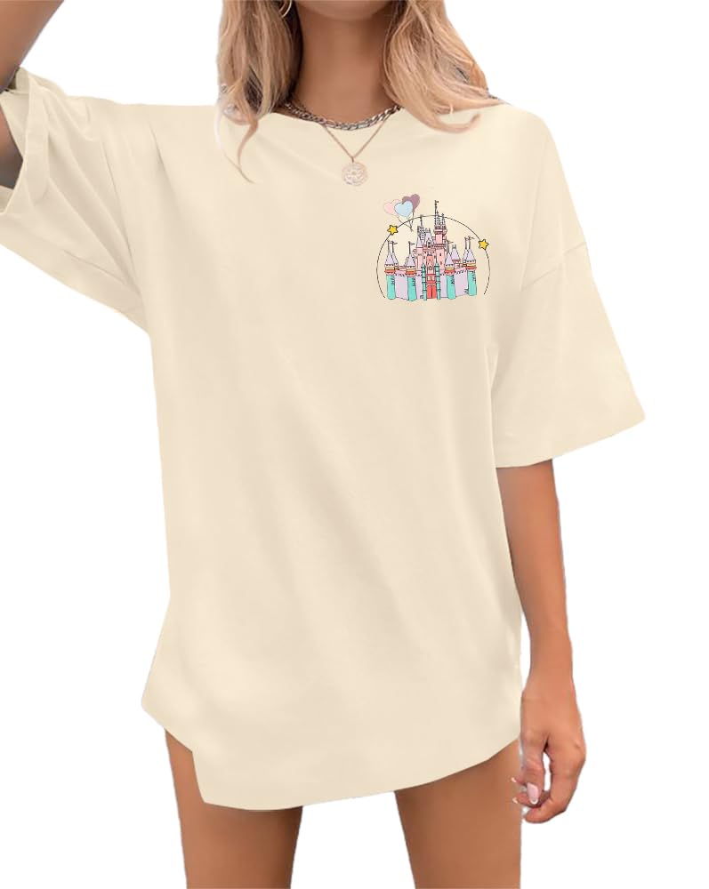 LUKYCILD Magical Shirt Magic Kingdom Shirts: Long Live All The Magic We Made Tshirt Holiday Castle Graphic Tee Family Vacation Top Apricot - Image 2
