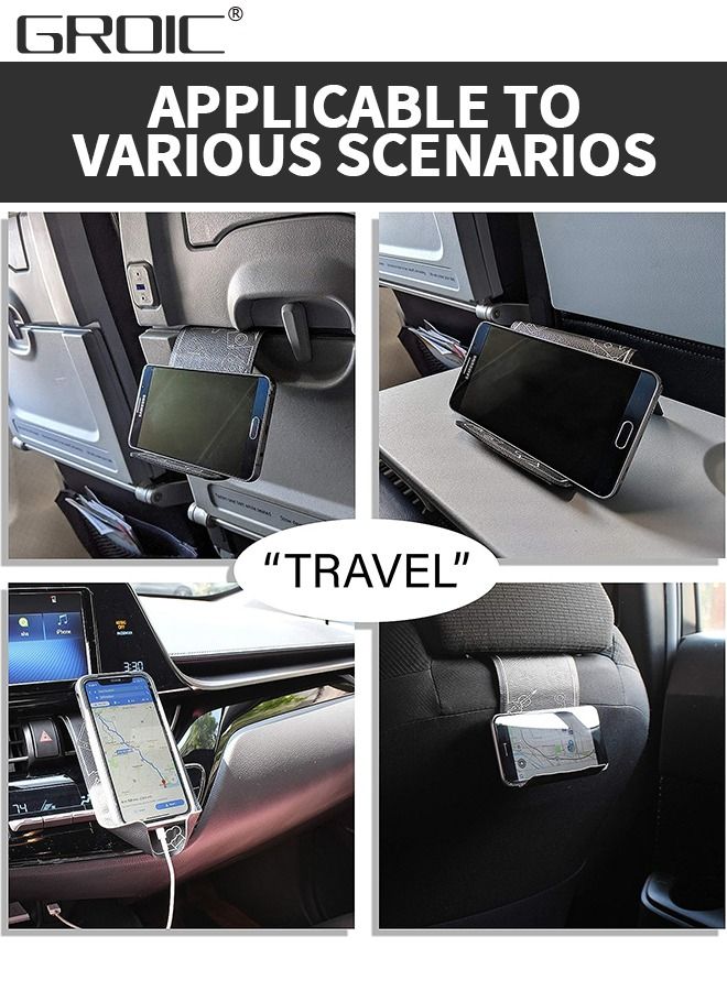 GROIC Airplane Travel Essentials for Flying Flex Flap Cell Phone Holder & Flexible Tablet Stand for Desk, Bed, Treadmill, Home & in-Flight Airplane Travel Phone Stand Accessories - Travel Must Haves Cool Ga - Image 4