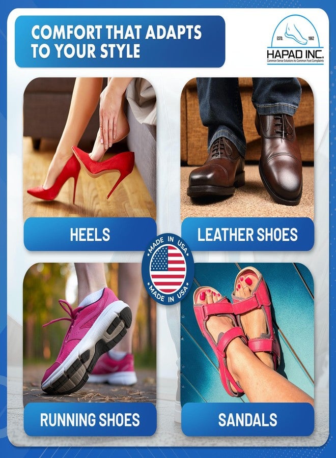 HAPAD Heel Lifts for Women & Men, 9/16" Height, 2 1/2" Width (Pack of 3) - Supportive, Breathable Shoe Heel Inserts, Pads - Shoe Lifts for Uneven Legs, Length Discrepancy, Achilles Tendonitis, Heel - Image 3