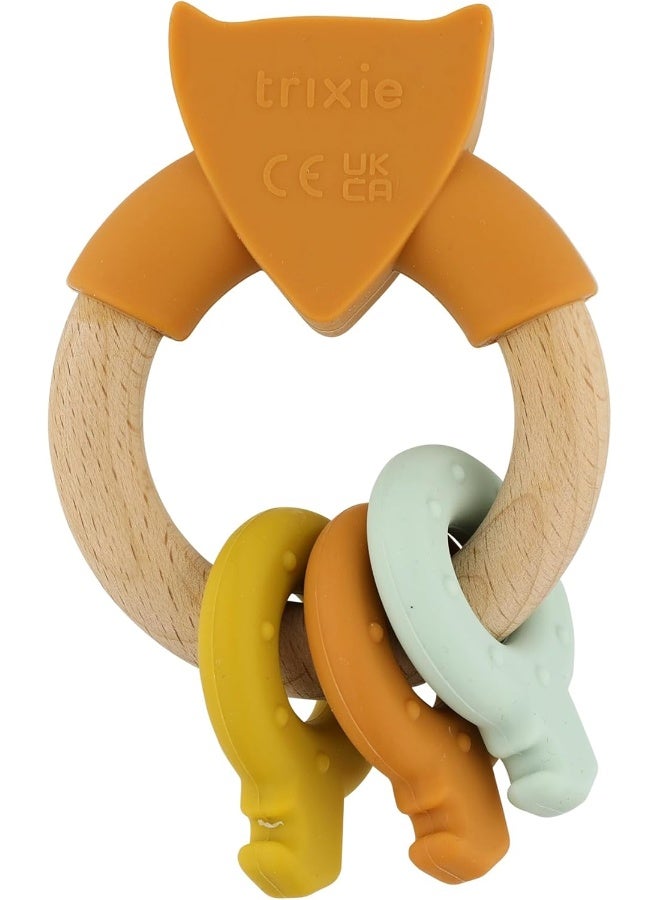 Trixie Wooden Silicone Activity Ring Mr. Fox - Image 2
