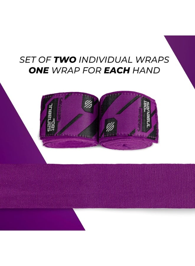 Sanabul  Elastic Professional 180 inch Handwraps – Boxing, Kickboxing, Muay Thai, MMA (Purple) - Image 2