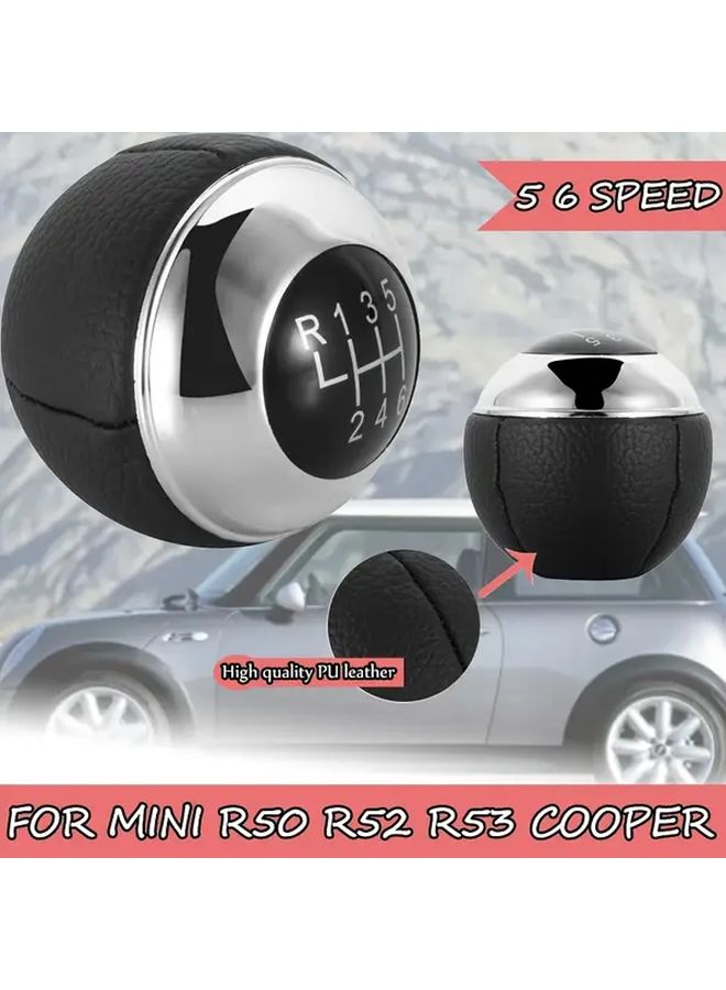 5 Speed Manual Shift Knob Shifter Lever Chrome Black Direct Fit Mini Cooper - Image 4