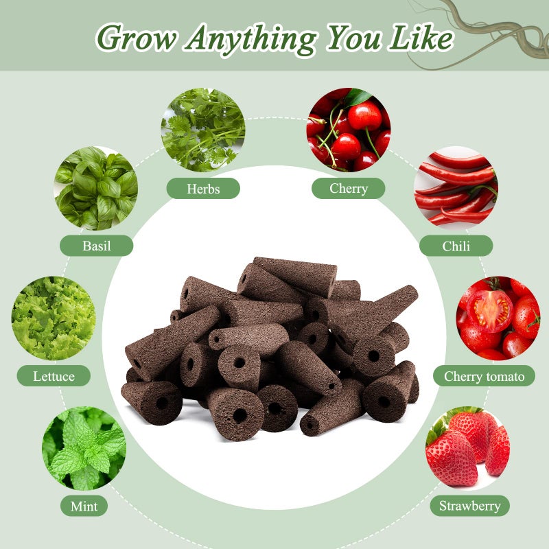 Tigvio 66pcs Hydroponic Seed Pod Kit - Compatible with Aerogarden and All Brands - Grow Anything Indoor Garden System - Includes 15 Grow Sponges, 15 Baskets, 20 Labels and Tweezer for Easy Planting - Image 4