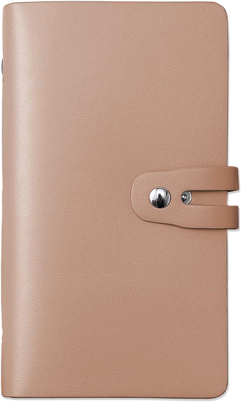 Romozi RFID Credit Card Holder, Leather Business Card Organizer with 96 Card Slots, Credit Card Case for Managing Your Different Cards and Important Documents to Prevent Loss or Damage (Khaki) - Image 1