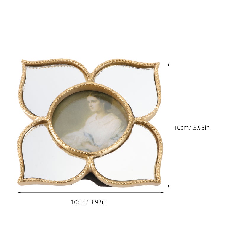 1PC Resin Photo Frame Adornment Wedding Photo Ornament (Golden) - Image 2