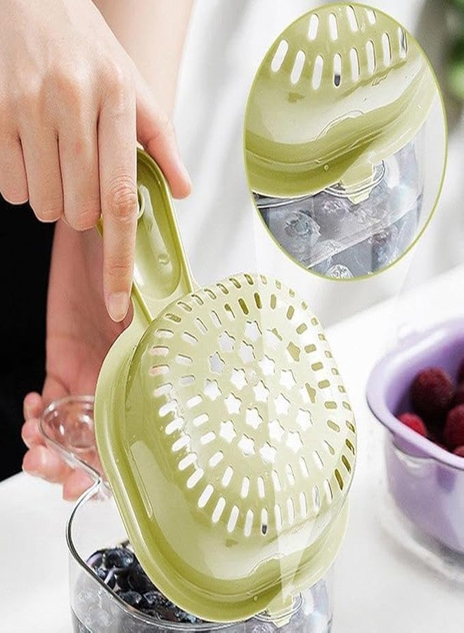 NPB Store 2pcs Drainer Basket, Kitchen Colanders Bowl Set, Small Fruit Cleaning Bowl with Strainer Container, 2 in 1 Fruit Basket with Strainer for Vegetable Fruit Salads - Image 2