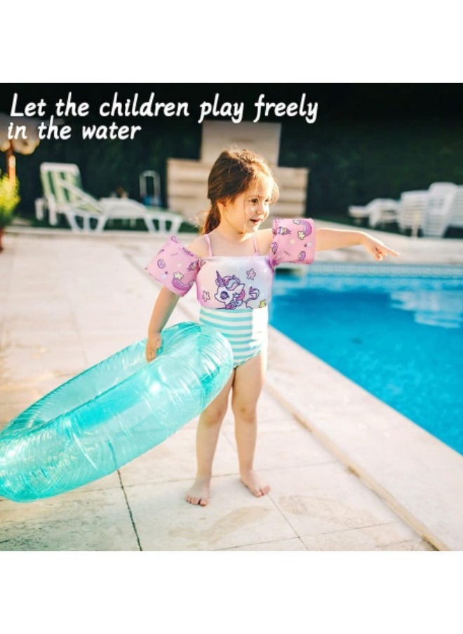 Toddler Swim Vest, Kids Water Wings Arm Floaties for 30-66 Pounds, Infant Safety Swim Aid Jumper Inflatable, Swim Arm Bands, Float Sleeves Swimming Armbands
