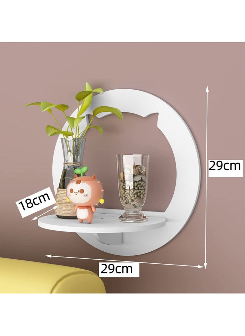 SYOSI Set of 3 Floating Shelves for Wall, Easy Assembly, 29x29x18 cm, White PVC Shelves, Practical and Decorative Shelf for Children's Room, Living Room, Bedroom, and More  - Image 2