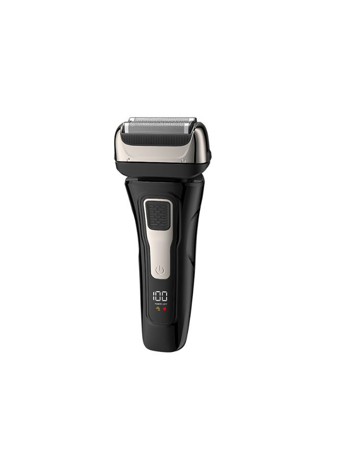 NIBEMINENT Electric Rotary Shaver, Waterproof, USB Rechargeable, 3 Blades, Includes Sideburn Trimmer and Beard Razor - Image 1