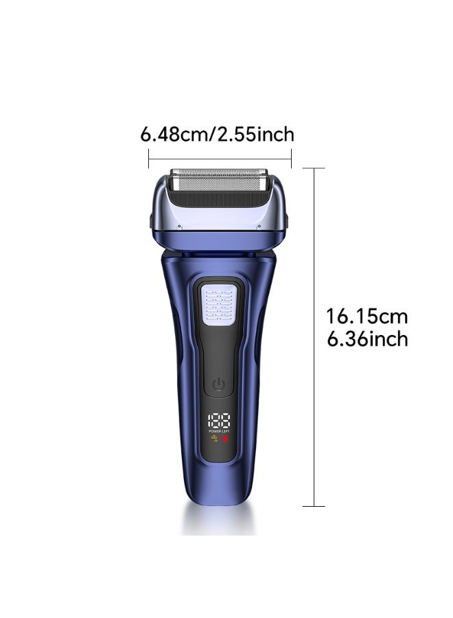 NIBEMINENT Electric Rotary Shaver, Waterproof, USB Rechargeable, 3 Blades, Includes Sideburn Trimmer and Beard Razor - Image 5