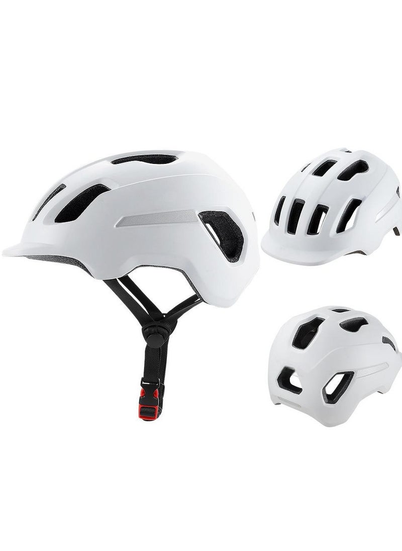 دونيسو Commuting helmet, detachable lining leisure cycling protective helmet, anti fall, anti-collision, breathable, suitable for electric bicycles,  unisex,white  - Image 1