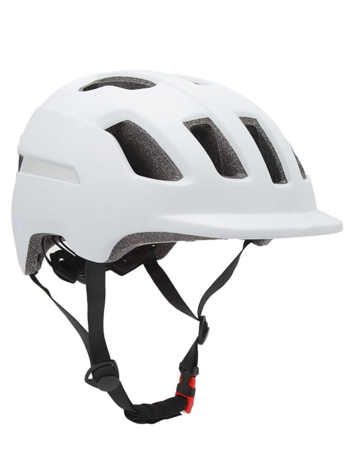 دونيسو Commuting helmet, detachable lining leisure cycling protective helmet, anti fall, anti-collision, breathable, suitable for electric bicycles,  unisex,white  - Image 3