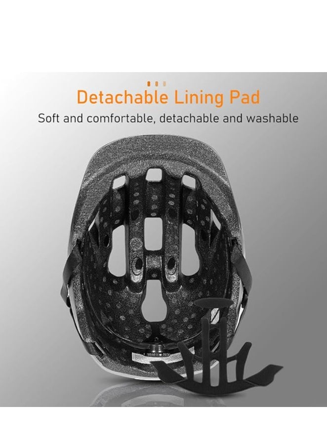 دونيسو - Commuting helmet, detachable lining leisure cycling protective helmet, anti fall, anti-collision, breathable, suitable for electric bicycles,  unisex,white - Image 1