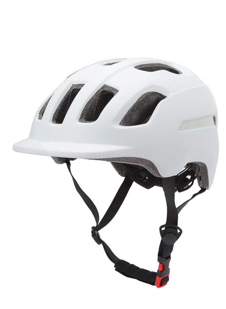 دونيسو - Commuting helmet, detachable lining leisure cycling protective helmet, anti fall, anti-collision, breathable, suitable for electric bicycles,  unisex,white - Image 1