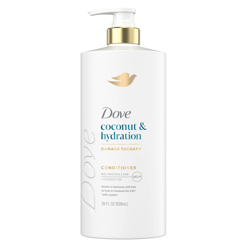 Dove Conditioner Coconut & Hydration for Dry Hair with Bio-Protein Care Technology and Coconut Oil 28 Fl Oz - Image 1