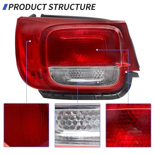 LEAVAN Tail Lights Assembly Fit For 2013 2014 2015 Chevy Malibu LT LS ECO Left Outer (Right Passenger Side) - Image 2