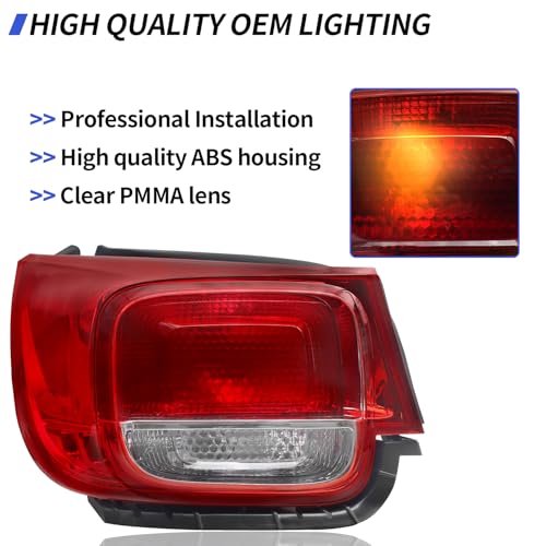 LEAVAN Tail Lights Assembly Fit For 2013 2014 2015 Chevy Malibu LT LS ECO Left Outer (Right Passenger Side) - Image 4