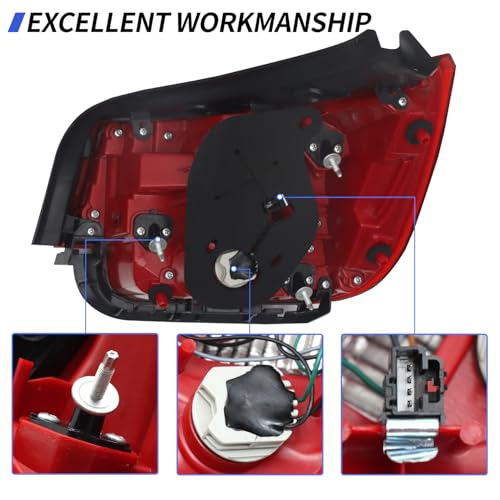 LEAVAN Tail Lights Assembly Fit For 2013 2014 2015 Chevy Malibu LT LS ECO Left Outer (Right Passenger Side) - Image 3