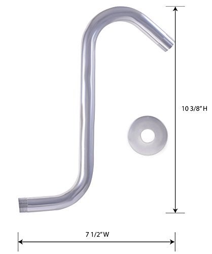LDR Industries LDR 520 2419CP High Rise Shower Arm and Flange, Chrome - Image 2