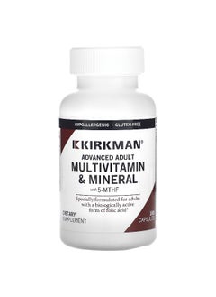 Kirkman Labs Kirkman Labs, Advanced Adult Multivitamin & Minerals with 5-MTHF, 180 Capsules  - Image 1