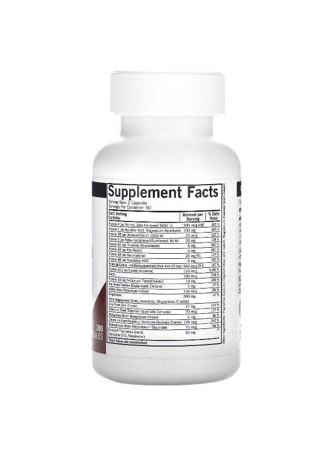 Kirkman Labs - Kirkman Labs, Advanced Adult Multivitamin & Minerals with 5-MTHF, 180 Capsules - Image 1
