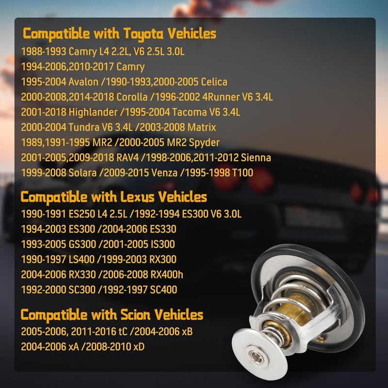 YIUIY Engine Thermostat for Toyota and Lexus Vehicles - Image 3