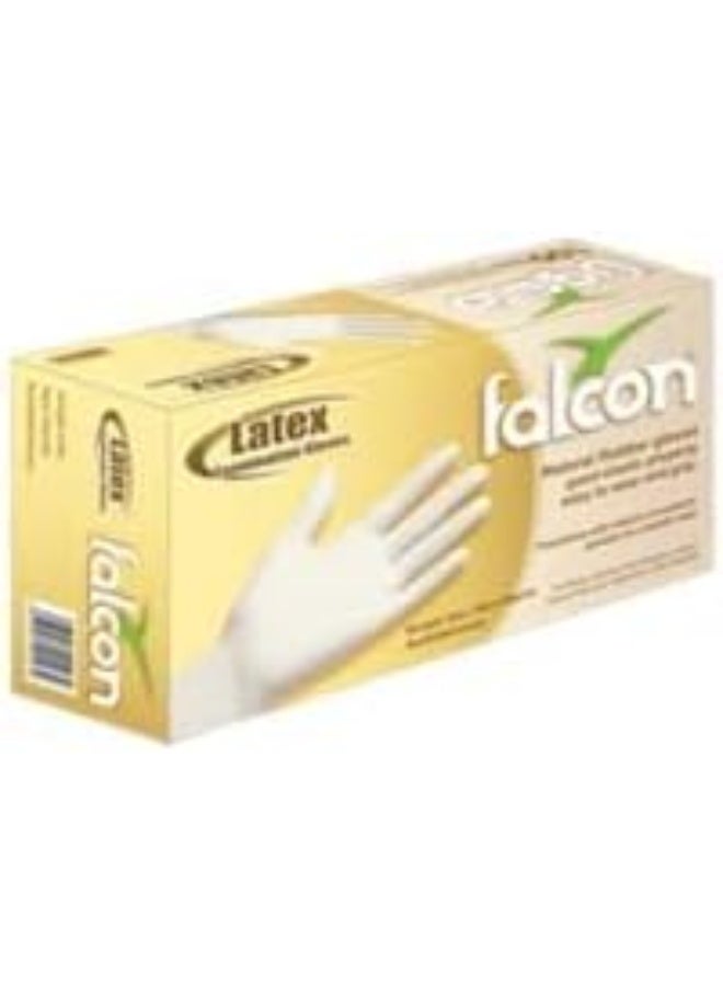 Falcon Latex Gloves (Small) Pre-Powdered 100 Pieces - Image 2