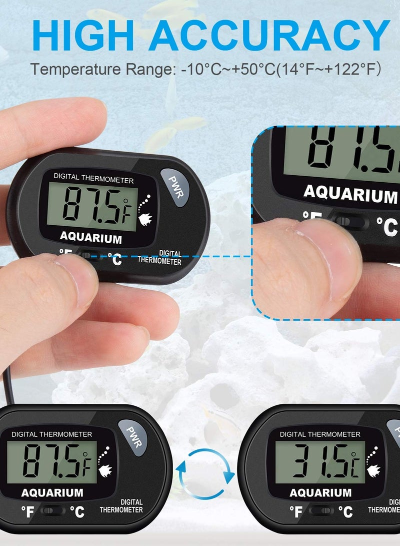 Zikra 2-Pack Aquarium Thermometer, Fish Tank Thermometer with 3.3ft Cord, Fahrenheit/Celsius, Ideal for Vehicle, Reptile Terrarium, Fish Tank, and Refrigerator. - Image 5