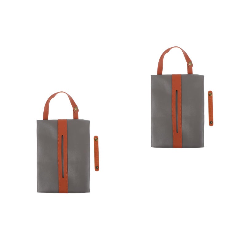 2 pcs Convenient Car Use Tissue Holder Car Interior Tissue Bag Hanging Dispenser - Image 1
