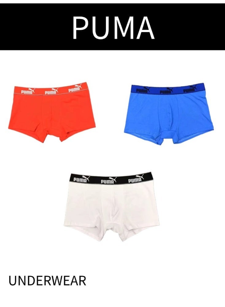 PUMA Men's Underwear Red, Blue and White 3-in-1 Set (XL) - Image 1