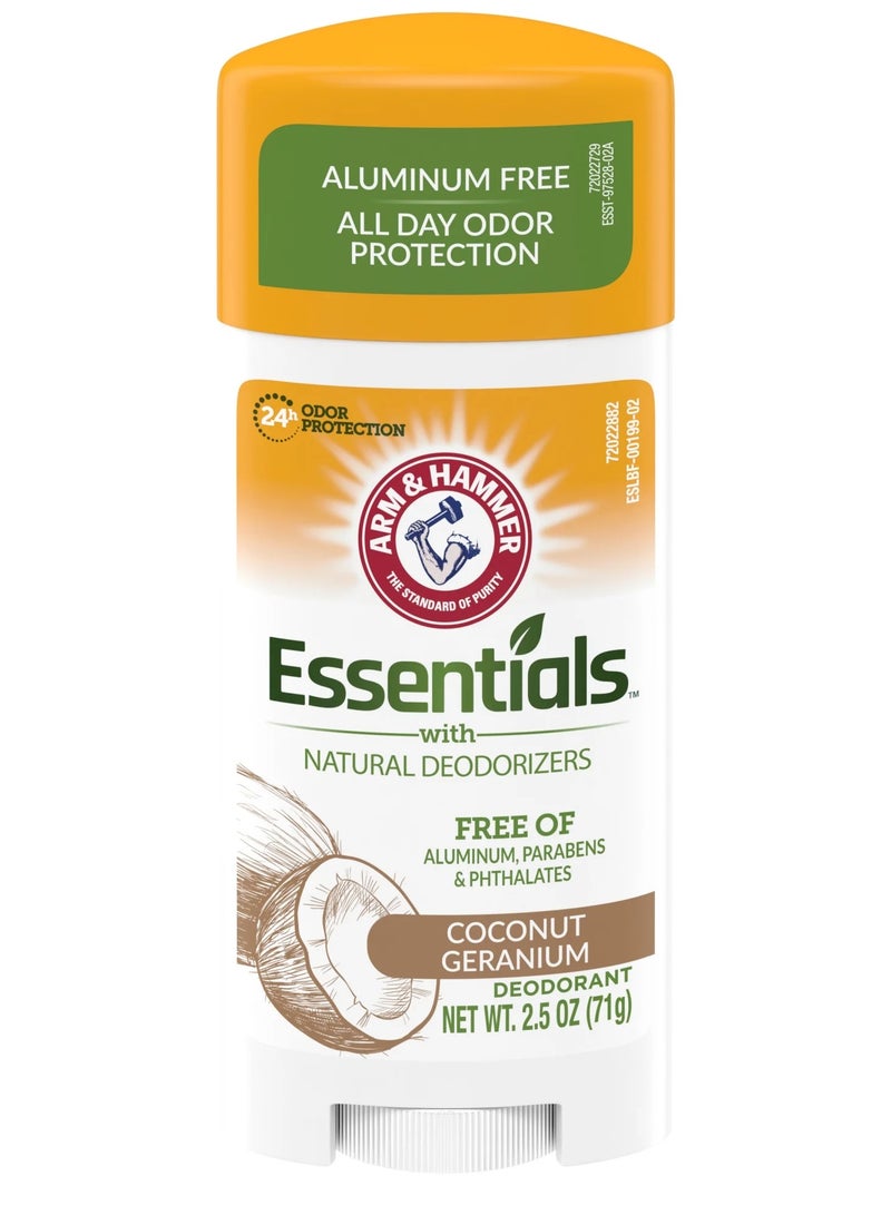 Arm & Hammer Essentials Coconut Geranium Deodorant Stick 73g