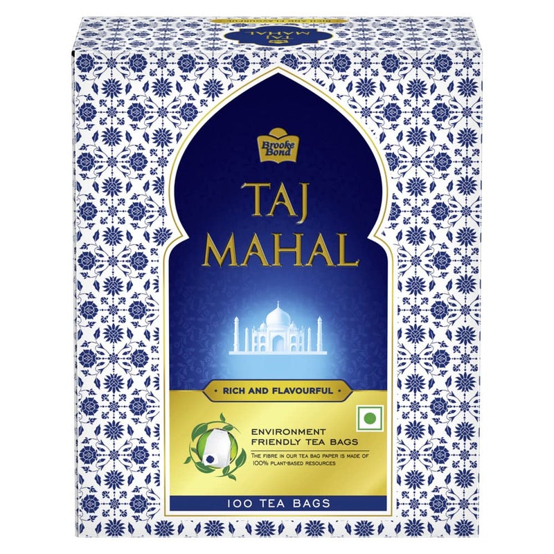 Taj Mahal شاي تاج محل بروك بوند، 1 ورقة شاي، 100 كيس شاي - Image 1