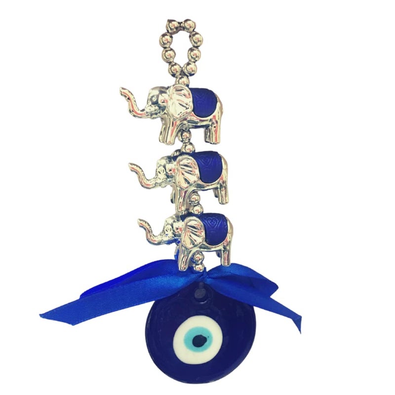 RIPE INDIA RIPE INDIA Fengshui 3 Elephant Evil Eye Hanging Nazar Battu for Home Office and Car - Image 4
