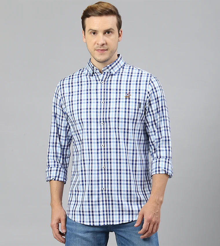 BEVERLY HILLS POLO CLUB Logo Embroidered Long Sleeves Shirt