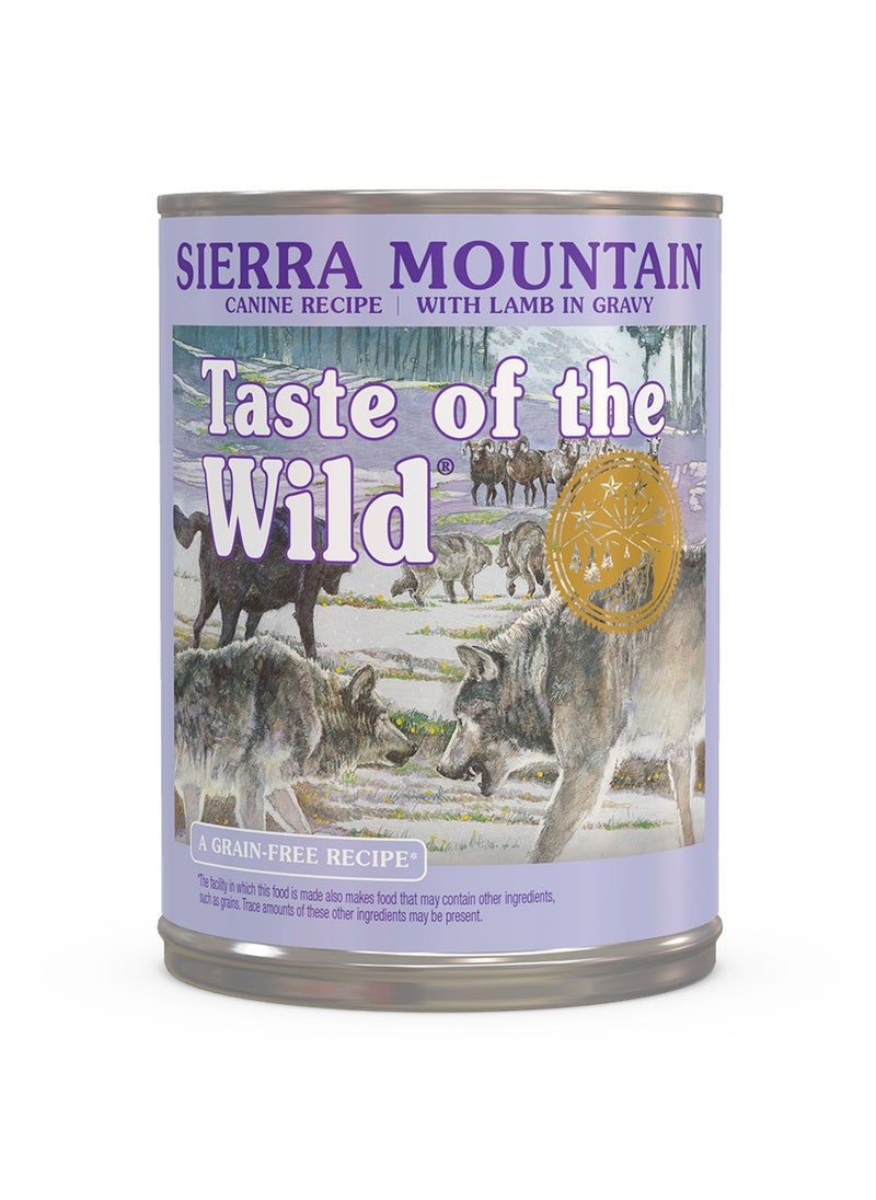 Taste of the Wild Sierra Mountain Canine Recipe With Roasted Lamb Wet Dog Food 1 x 390grams 