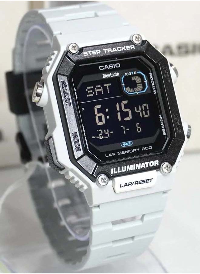 CASIO - Men's Digital Rectangle Shape Resin Wrist Watch - WS-B1000-8BVDF - 41.3 Mm - Image 1