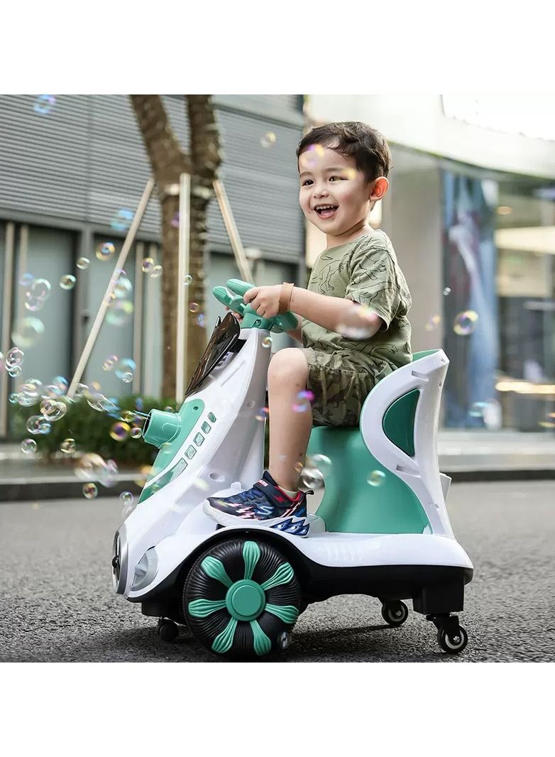 DubaiGallery Kids battery ride on car bubble balance boys and girls remote control toy car baby four wheel drift car 12V With remote  - Image 3