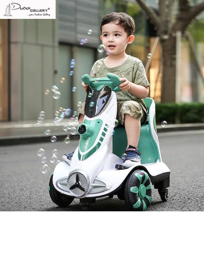 DubaiGallery Kids battery ride on car bubble balance boys and girls remote control toy car baby four wheel drift car 12V With remote  - Image 1