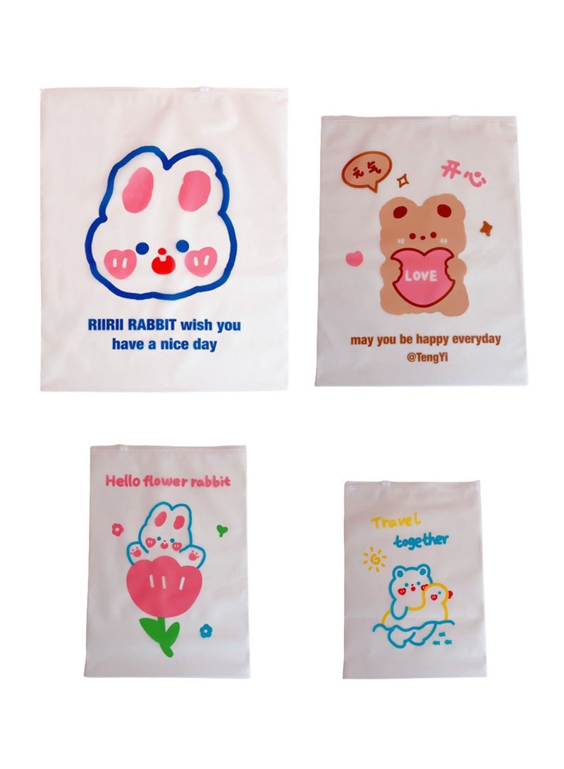 Travel Storage Bag, Clothing Sealed Bag, Luggage Transparent Bag,3 for each number, 12 in total - Image 1