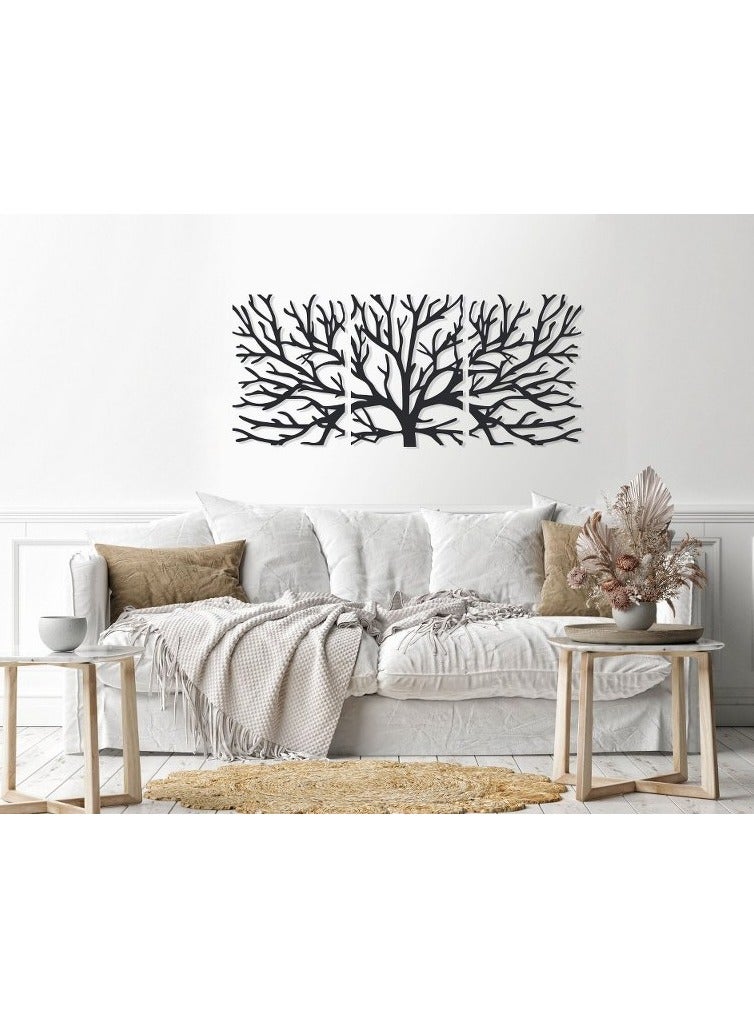 Home Gallery Decorative tree wooden wall Art 3 panels 80x185 cm  - Image 1