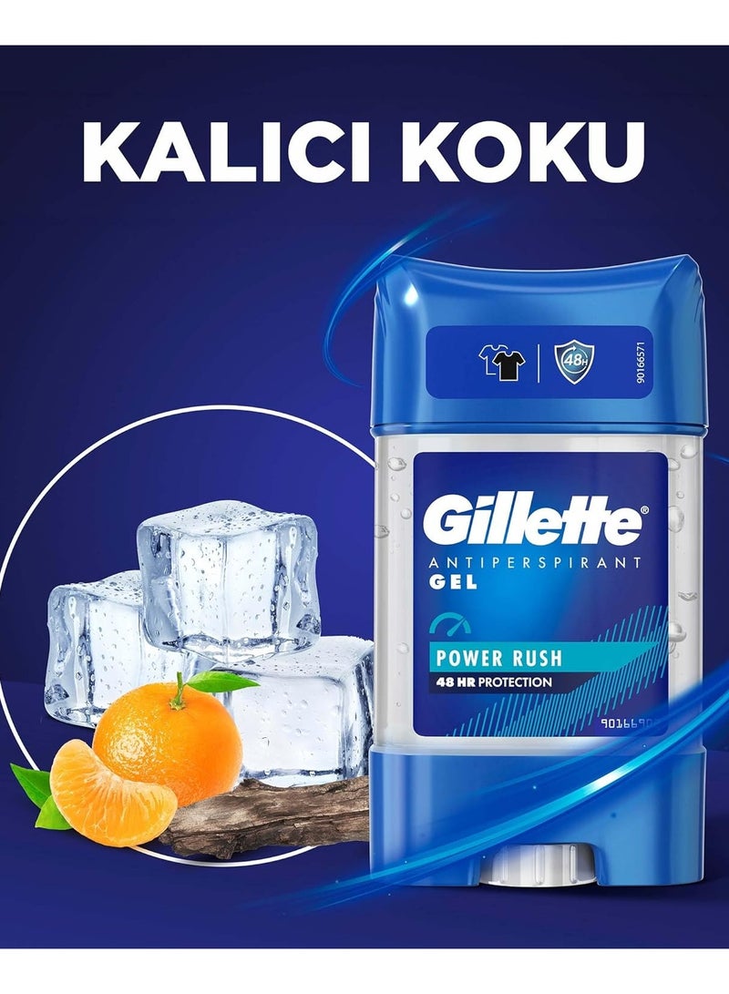 Gillette Antiperspirant Power Rush Gel, 70ml - Image 3