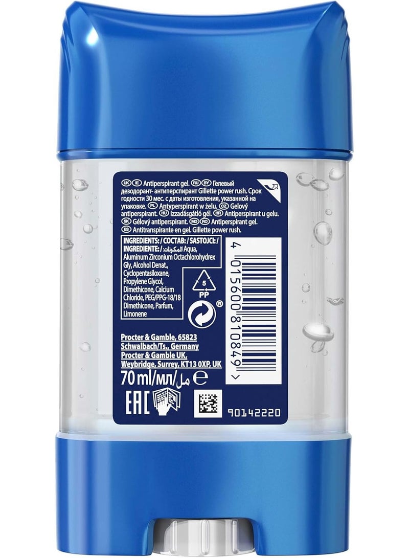 Gillette Antiperspirant Power Rush Gel, 70ml - Image 2