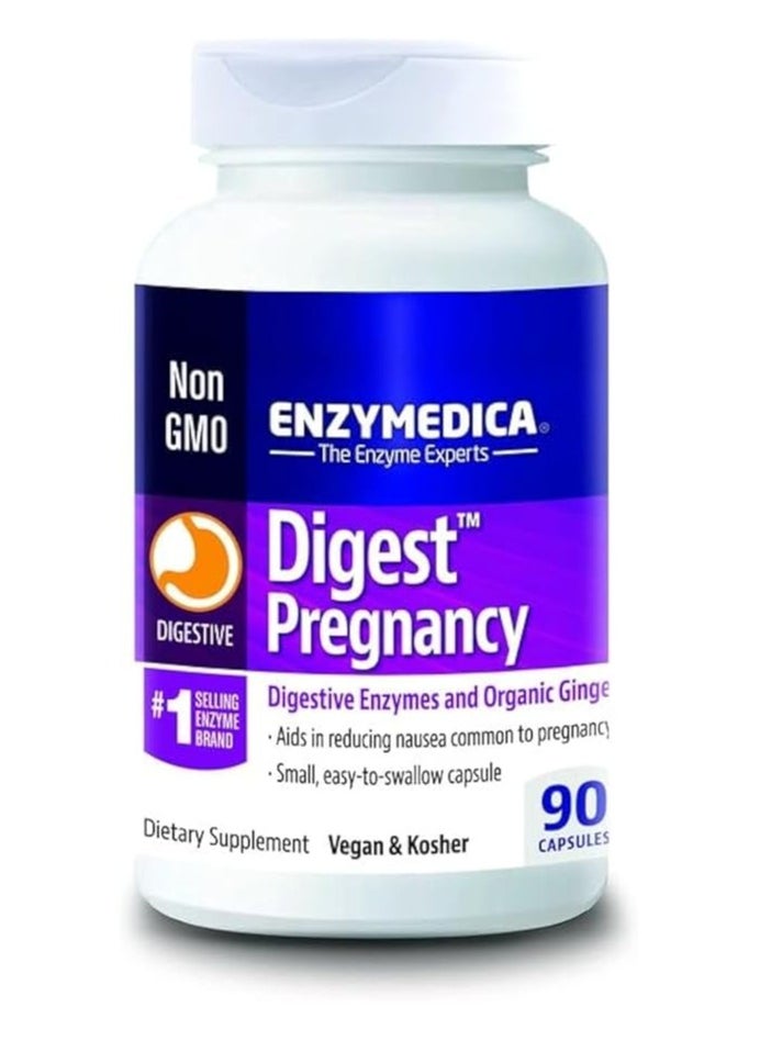 ENZYMEDICA - Enzymedica Digest Pregnancy, 90 Softgels, Supports Digestion & Comfort During Pregnancy - Image 1