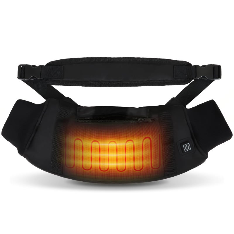 Deekypol Heated Hand Warmers Pouch Electric Heated Hand Muff with 3-Level Heat Setting, Adjustable Strap, 2 Pocket, and USB Plug Hand Warmer Pouch for Hunting, Football, Golf, Fishing, Camping(No Power Bank) - Image 1