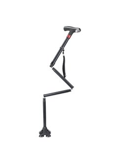 Thoraya Thicken Aluminum Alloy Adjustable Folding Cane Elderly Walking Sticks with Light Alertor  - Image 3