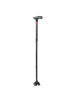 Thoraya Thicken Aluminum Alloy Adjustable Folding Cane Elderly Walking Sticks with Light Alertor  - Image 2